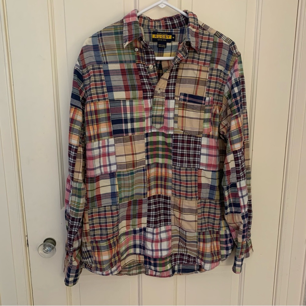 Ralph Lauren Rugby multi-coloured patchwork cotton button-up shirt